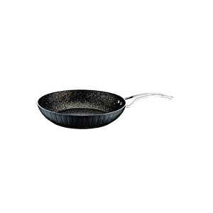 Colonna - 3204 - Tek Parça, Bio Granit, 26x5 Cm - 1,9 Litre. Tava Siyah Gövde, Platin Detay