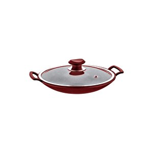 3228 2 Parça Döküm 30 Cm Sac Kavurma Tavası Siyah