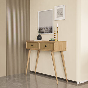 6025 Luna (ahşap Ayakli) Mdf Profi̇l Çerçeveli̇ 2 Çekmeceli̇ Dresuar Sepet-yunus