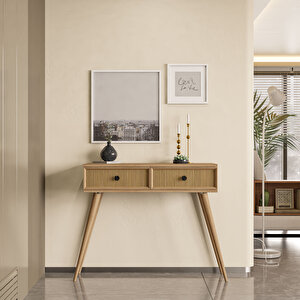 6025 Luna (ahşap Ayakli) Mdf Profi̇l Çerçeveli̇ 2 Çekmeceli̇ Dresuar Sepet-yunus