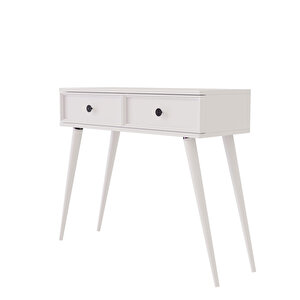 6021 Luna (ahşap Ayakli) Mdf Profi̇l Çerçeveli̇ 2 Çekmeceli̇ Dresuar Beyaz
