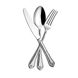 Diana - 4125 - 36 Parça, 1. Sınıf Paslanmaz Çelik, Modern, Çatal, Kaşık, Bıçak Takımı, Gümüş Renk