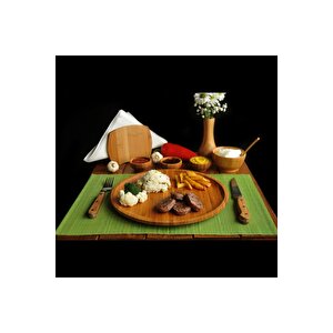 Fi̇a - 9109 - ( L ) - Orijinal Natural, Bambu, 28x2 Cm Servis Tabağı Ahşap Rengi