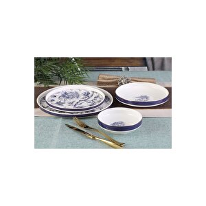 11161 - Lolite - 24 Parça, Çiçekli, Modern, Çağdaş Tasarımlı 1. Sınıf Porselen Yemek Takımı