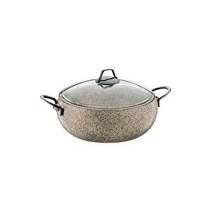 Sandstorm - 3051 - 7 Parça - Bio Granit - Pfoa Ve Ptfe Free - Tencere, Tava Çeyiz Seti