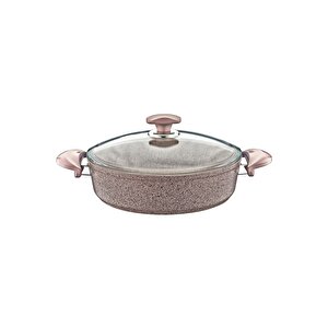 3310 2 Parça Bio Granit 22x7 Cm Tencere Sütlü Kahve Rengi