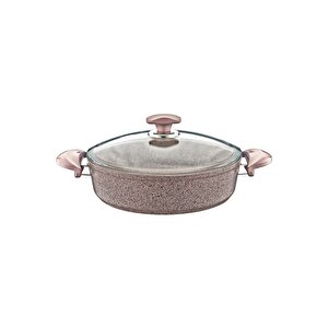 3310 2 Parça Bio Granit 26x7,5 Cm Tencere Sütlü Kahve Rengi