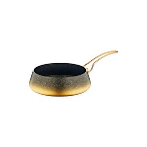 Keops - 3041 - 7 Parça, Bio Granit, Indüksiyonlu, Pfoa Ve Ptfe Free Tencere Tava Seti, Gold Renk
