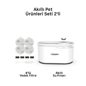 Akıllı Kedi Su Pınarı Ve Yedek Filtreler 2'li Pet Ürünleri Seti
