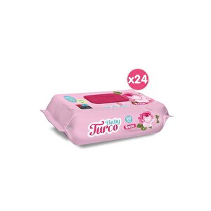 Gül Kokulu Islak Bebek Havlusu 24x90 Adet