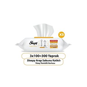 Easy Clean Arap Sabunu Katkılı Yüzey Temizlik Havlusu 100 Yaprak 3'lü