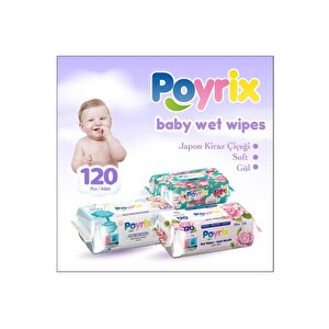 Poyrix Ultra Soft Islak Bebek Havlusu 120 Li X 12 Adet (1440 Yaprak)