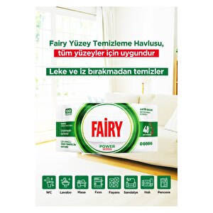 Power Wipes Yüzey Temizleme Mendili 100 Yaprak 6 Adet | Beyaz Sabun | Beyaz Sirke & Karbonat