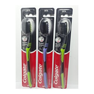 Diş Fırçası Süper Clean Black Orta X3 Adet