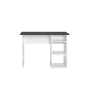 Vera 3 Raflı Çalışma Masası-beyaz-antrasit 101x75x45 Cm (gxyxd)