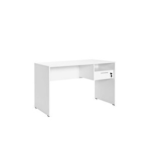 Concept Kilitli Çekmeceli Çalışma Masası-mat Lake Beyaz 120x75x60 Cm (gxyxd)