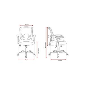 Ergo Ultra File Sırtlı Çalışma Koltuğu-metal Ayak-siyah 57x96-106x61 Cm (gxyxd)