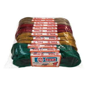 Temsan 12' Li Pvc Kaplama 10 Metre Çelik Çamaşır İpi Tdrtr Çok Renkli