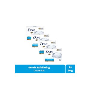 Beauty Cream Bar Katı Güzellik Sabunu Gentle Exfoliating Nemlendirici Etkili 90 G X4 Adet