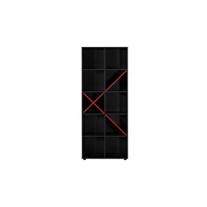 Adore Gaming 10 Raflı Dekoratif Kitaplık Ktp-910-sk-1 Antrasit-kırmızı