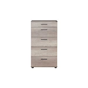 Trendline 5 Çekmeceli Şifonyer - Açık Ceviz (tori) 60x108x44 Cm (gxyxd)