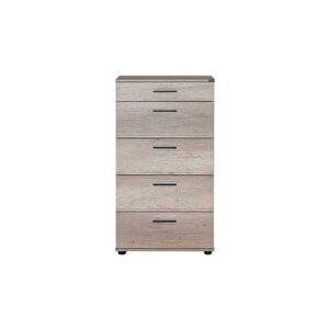 Trendline 5 Çekmeceli Şifonyer - Açık Ceviz (tori) 60x108x44 Cm (gxyxd)