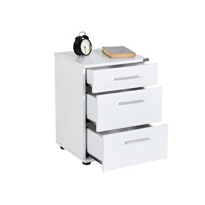 Tredline Üç Çekmeceli Komodin Kmd-530-bb-1 Beyaz
