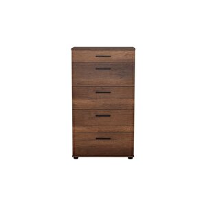 Trendline 5 Çekmeceli Şifonyer - Koyu Ceviz (oslo Ceviz) 60x108x44 Cm (gxyxd)