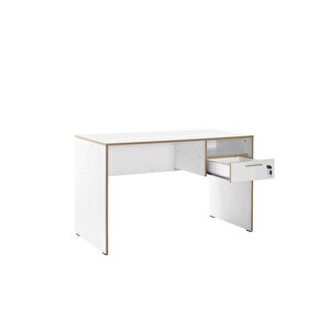 Concept Kilitli Çekmeceli Çalışma Masası-mat Lake Beyazkontra 120x75x60 Cm (gxyxd)