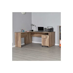 Rio L Ofis Masası - Açık Ceviz (tori) 160x75x144 Cm (gxyxd)
