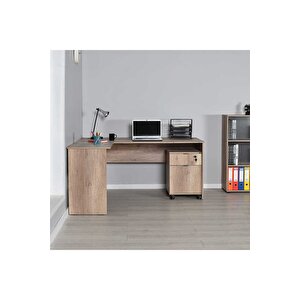 Rio L Ofis Masası - Açık Ceviz (tori) 160x75x144 Cm (gxyxd)