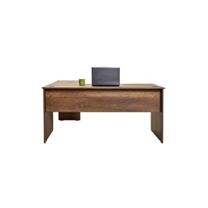 Rio L Ofis Masası - Koyu Ceviz (oslo Ceviz) 160x75x144 Cm (gxyxd)