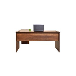 Rio L Ofis Masası - Koyu Ceviz (oslo Ceviz) 160x75x144 Cm (gxyxd)