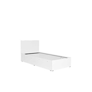 Tek Kişilik Bazalı Karyola-mat Beyaz 91x97x197 Cm (gxyxd)