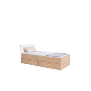 Plus Çekmeceli Tek Kişilik Karyola Kry-792-sd-2 Sonoma-diamond Beyaz