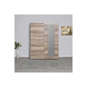 Sürgü Kapılı Aynalı Gardırop - Tori
