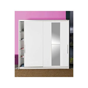 Elit Plus Aynalı Sürgülü Gardırop Swd-720-bb-3 Beyaz