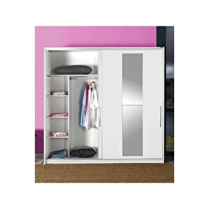 Elit Plus Aynalı Sürgülü Gardırop Swd-720-bb-3 Beyaz