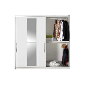 Elit Plus Aynalı Sürgülü Gardırop Swd-720-bb-3 Beyaz