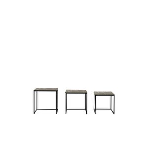 Profile 3'lü Zigon Sehpa - Mermer Desenli 55x57x40 Cm (gxyxd)