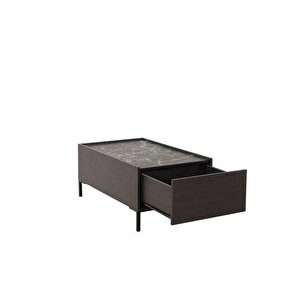 Pool Çekmeceli Dikdörtgen Orta Sehpa-godiva-mermer Desenli 103x42x60 Cm (gxyxd)