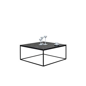 Profile Kare Orta Sehpa - Mermer Desenli 80x42x80 Cm (gxyxd)