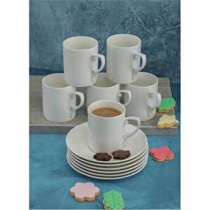 Ckr3301 Porselen 6'lı Nescafe Fincan Takımı Seti 12 Parça