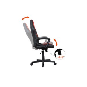 Max Racing Pilot Oyuncu Ve Çalışma Koltuğu Siyah-kırmızı 59,5x112-124x62 Cm (gxyxd)