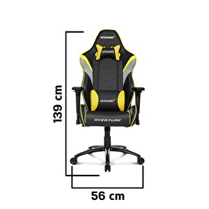 Akracing Overture Serisi Oyuncu Ve Çalışma Koltuğu-siyah-sarı 56x139x58 Cm (gxyxd)