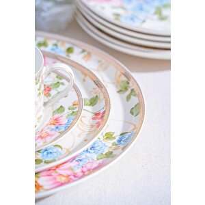 Acar Freya 6 Kişilik 19 Parça Porselen Pasta-i̇kram Seti Ncy-07078