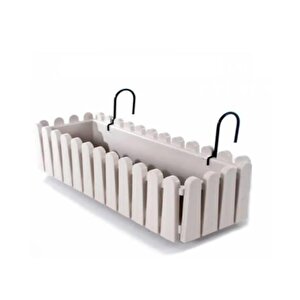 So-i̇b03 Beyaz Askılı Balkon Saksı Takım 14 Lt No 3