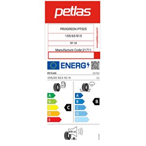 195/65 R15 Tl 91h Progreen Pt525 Yaz Lastiği (üretim Tarihi:2025)