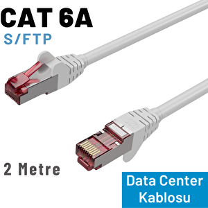 Irenis 2 Metre Cat 6a Kablo, S/ftp Ethernet Data Center Patch Kablo Beyaz