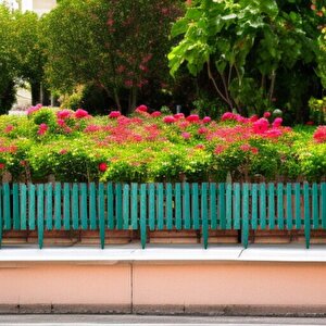 Dekoratif Bahçe Çiti 4 Adet  55*34 Cm  Koyu Yeşil